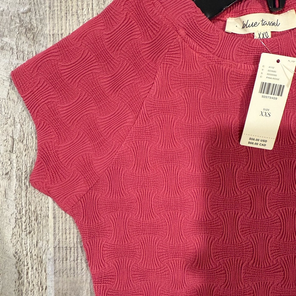 Anthropologie Raspberry Stretch Tee - Picture 5 of 5
